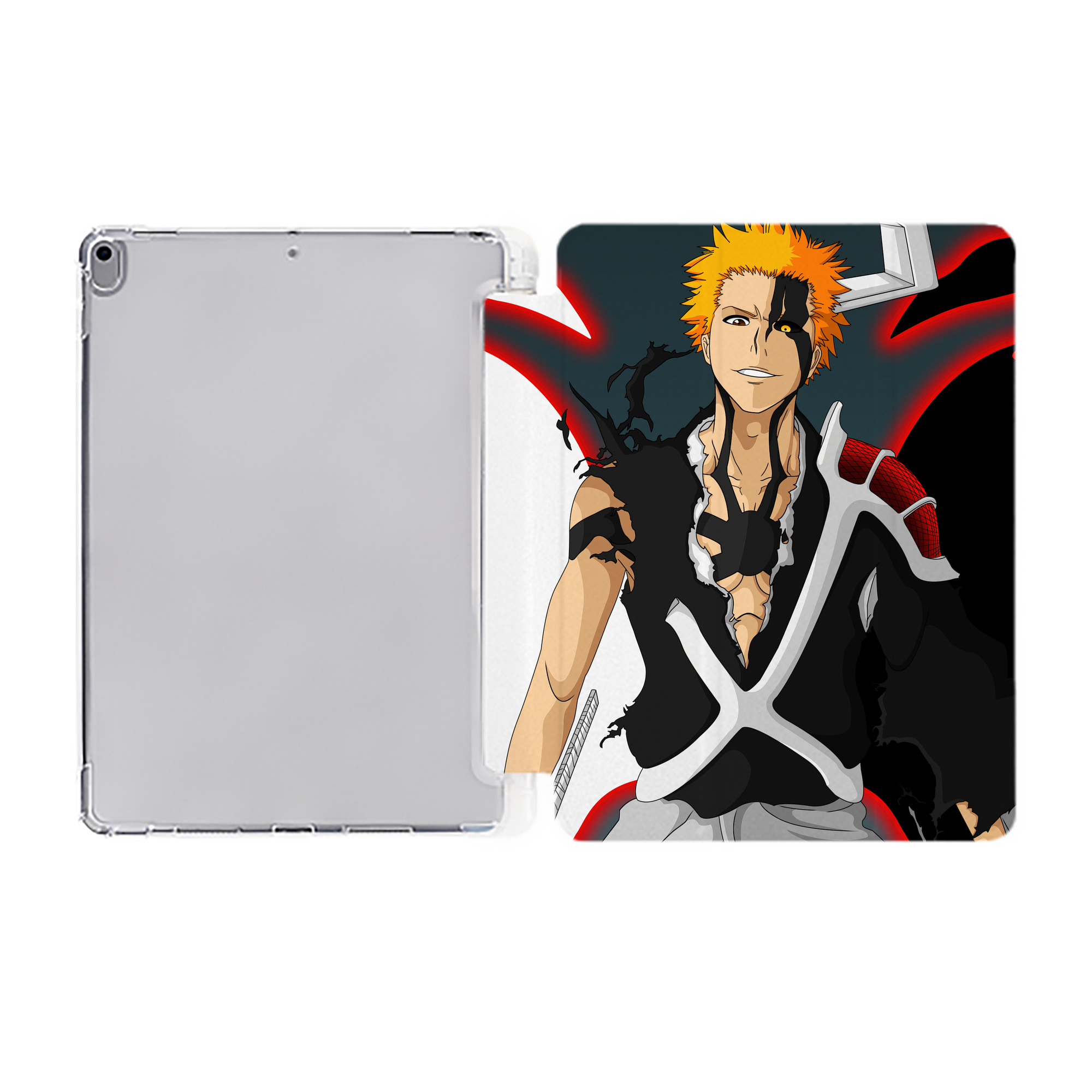 （画像用） ブリーチ BLEACH IPad ケース ペン収納付き 三つ折りスタンド PUレザー×シリコン 対応機種9.5/10.5/10.9インチ